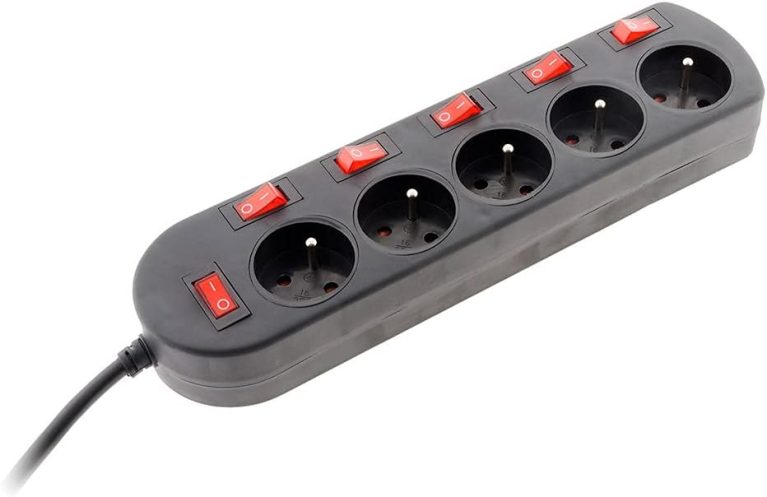 Zenitech Bloc Sono 5 Prises 16A 2P+T + 6 interrupteurs 3m