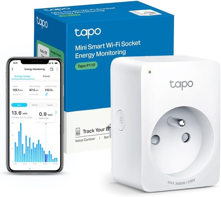 Tapo P110(FR) Prise Connectée WiFi, Suivi de Consommation, 16A Type E, Compatible Alexa et Google Home